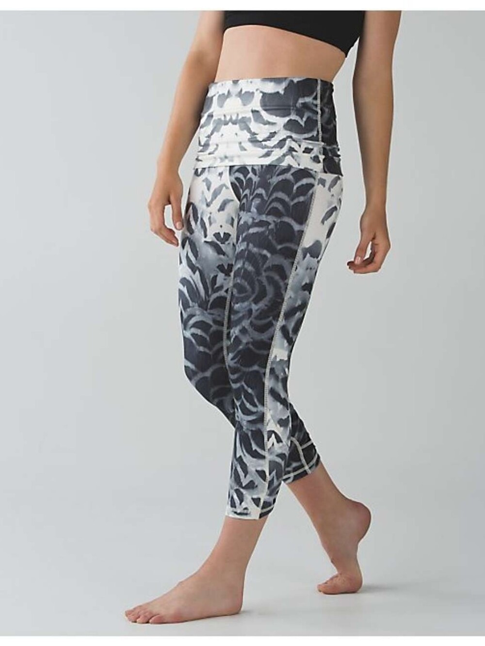 NWT Lululemon Wunder Under Pant *SE Dance Pretty Plume Grey Black Size 8 Rare